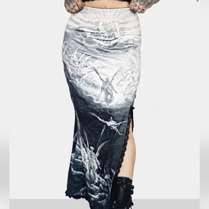 Forest ink Judgement Day Maxi Skirt Valley of Bones 5x NWOT
